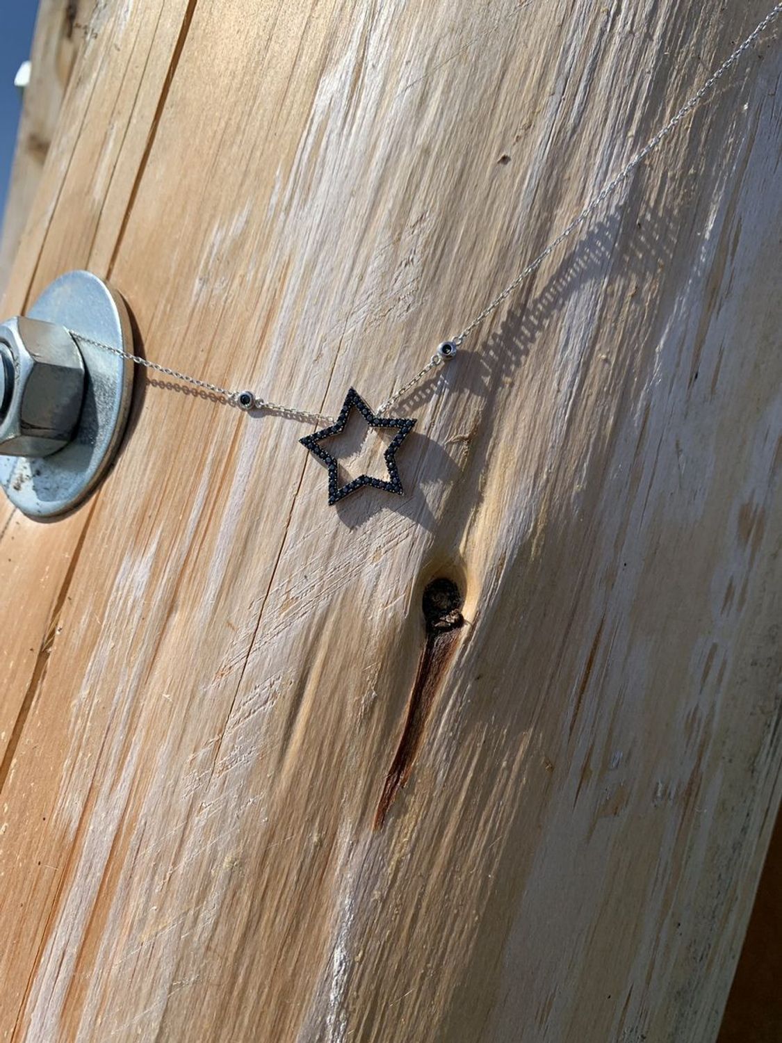 Naszyjnik srebrny gwiazdka z czarnymi cyrkoniami Dall'Acqua N BY 191 087.jpg